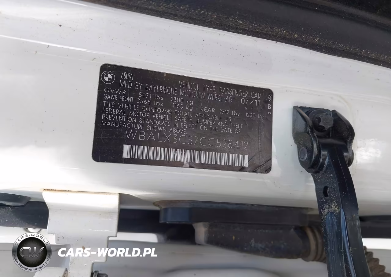 2012 BMW 650I VIN:WBALX3C57CC528412 - 9