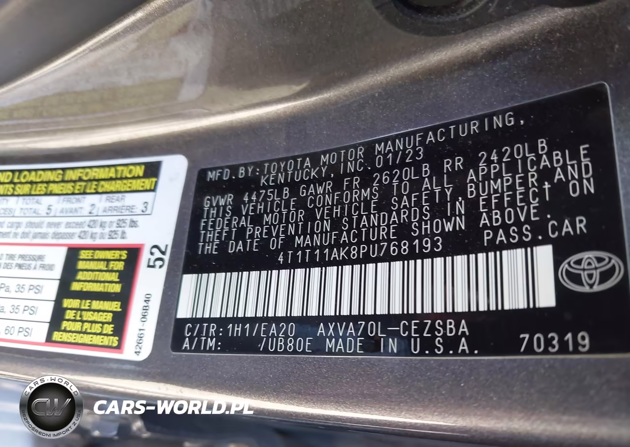 2023 Toyota Camry Se VIN:4T1T11AK8PU768193 - 9