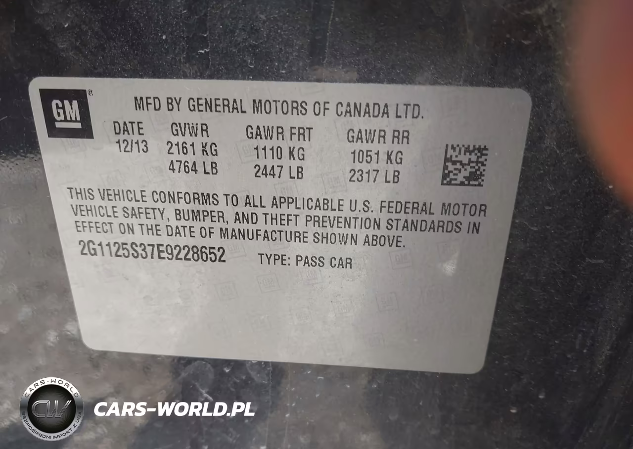 2014 Chevrolet Impala 2Lt VIN:2G1125S37E9228652 - 9