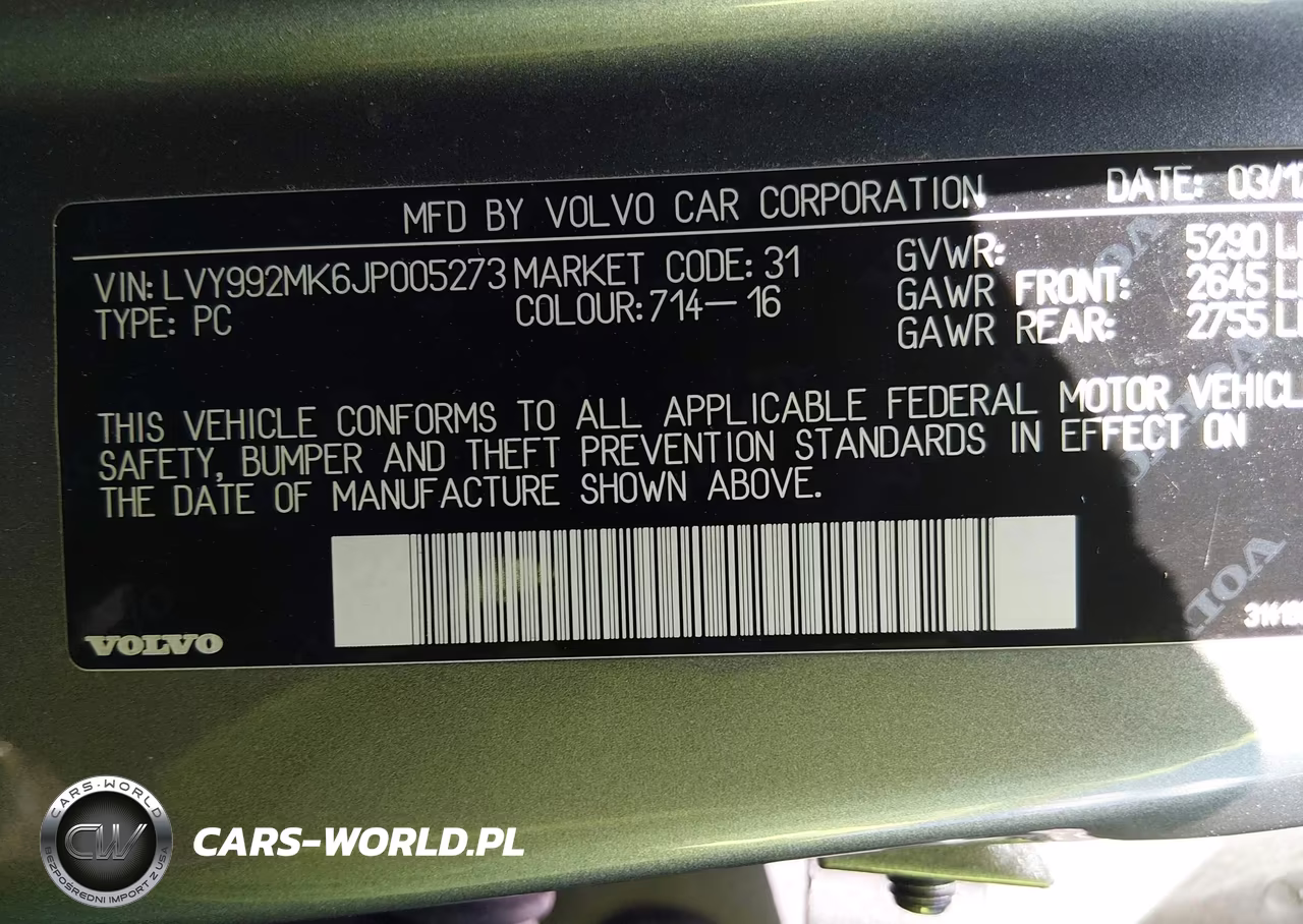 2018 Volvo S90 T6 Momentum VIN:LVY992MK6JP005273 - 9