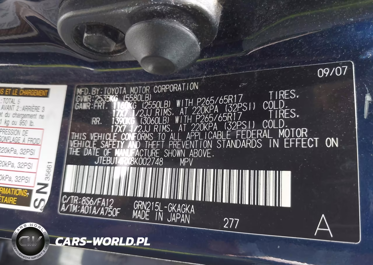 2008 Toyota 4Runner Sr5 V6 VIN:JTEBU14RX8K002748 - 9