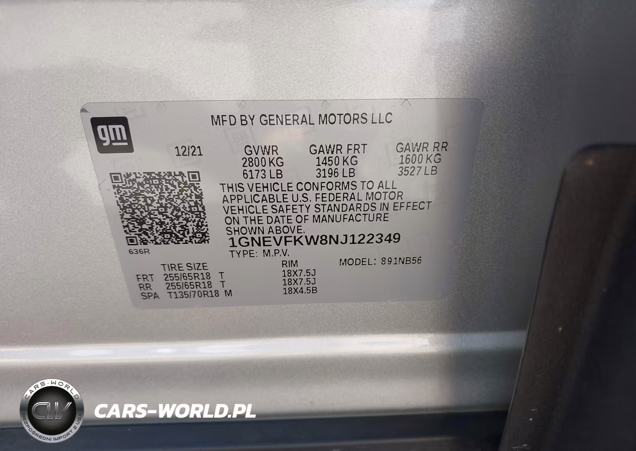 2022 Chevrolet Traverse Awd Ls VIN:1GNEVFKW8NJ122349 - 9