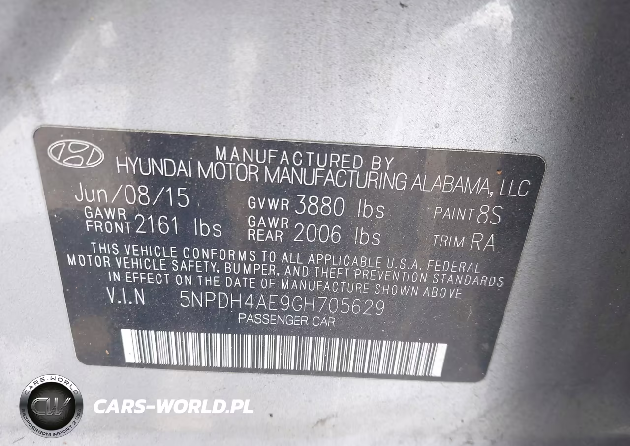 2016 Hyundai Elantra Se VIN:5NPDH4AE9GH705629 - 9