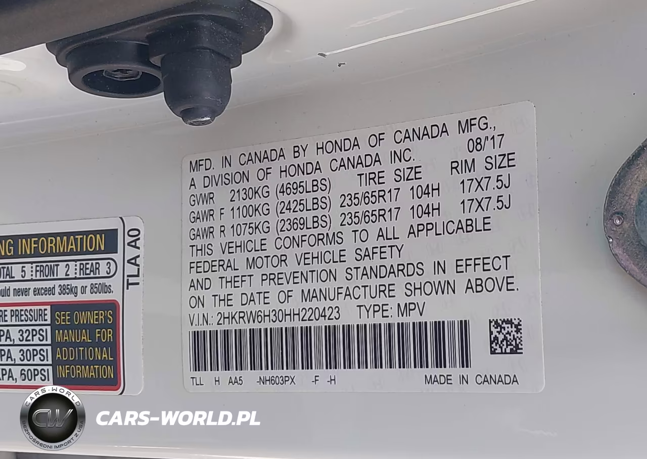 2017 Honda Cr-V Lx VIN:2HKRW6H30HH220423 - 9