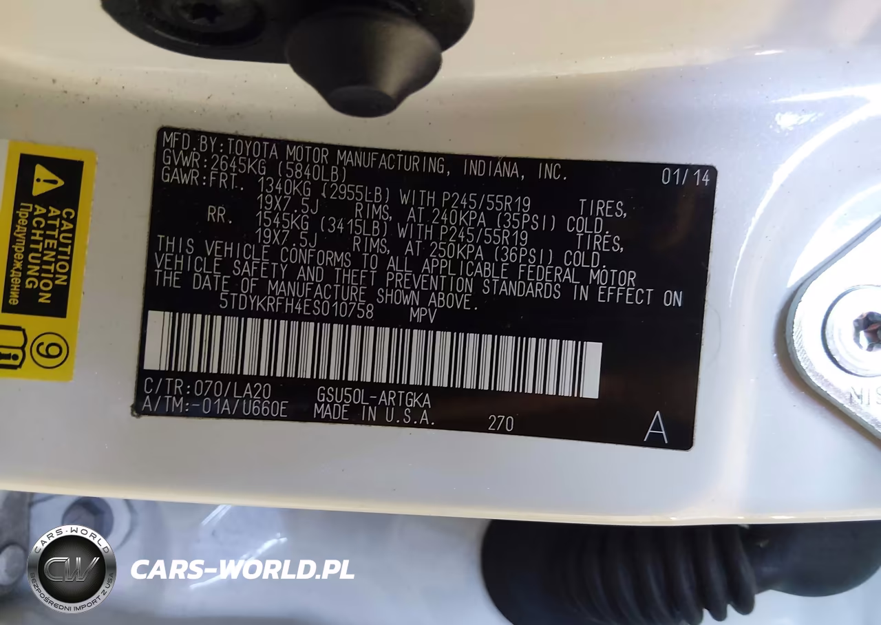 2014 Toyota Highlander Limited V6 VIN:5TDYKRFH4ES010758 - 9