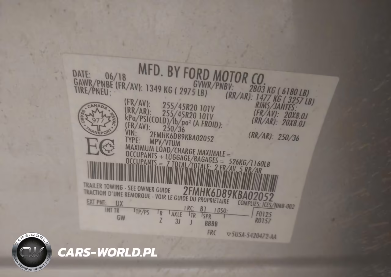 2019 Ford Flex Limited VIN:2FMHK6D89KBA02052 - 9