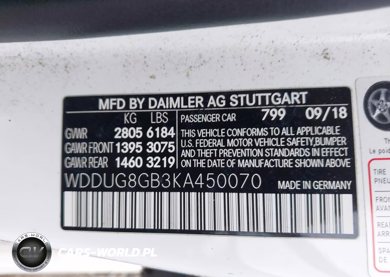 2019 Mercedes-Benz S 560 4Matic VIN:WDDUG8GB3KA450070 - 9