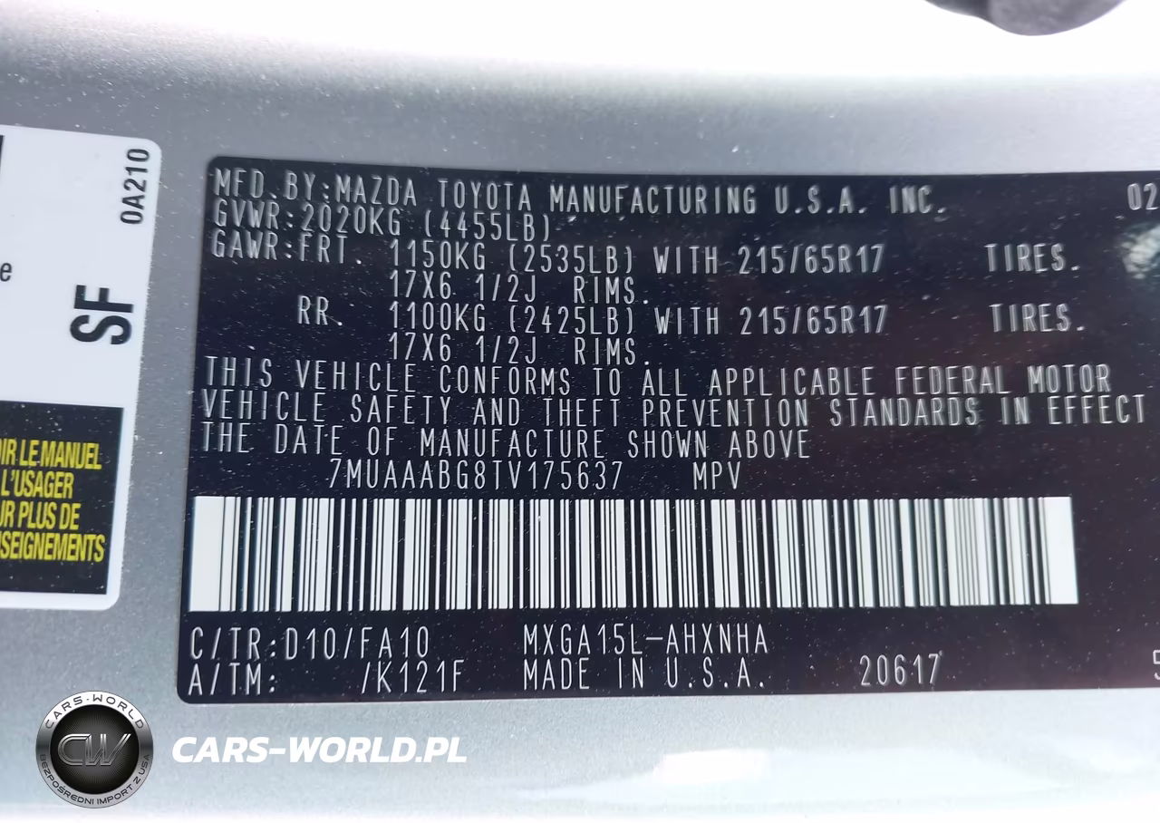 2026 Toyota Corolla Cross L VIN:7MUAAABG8TV175637 - 9