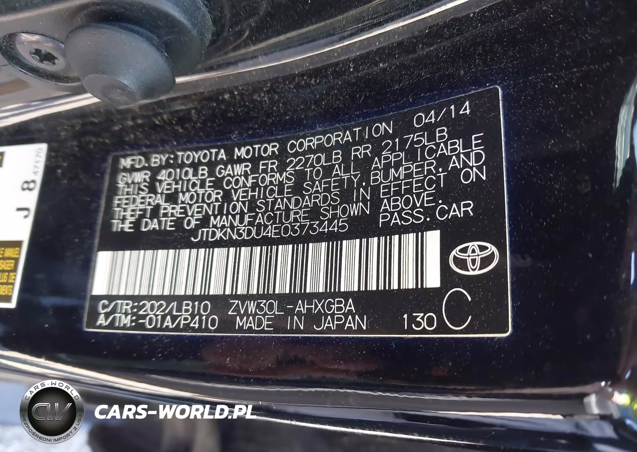 2014 Toyota Prius Four VIN:JTDKN3DU4E0373445 - 9