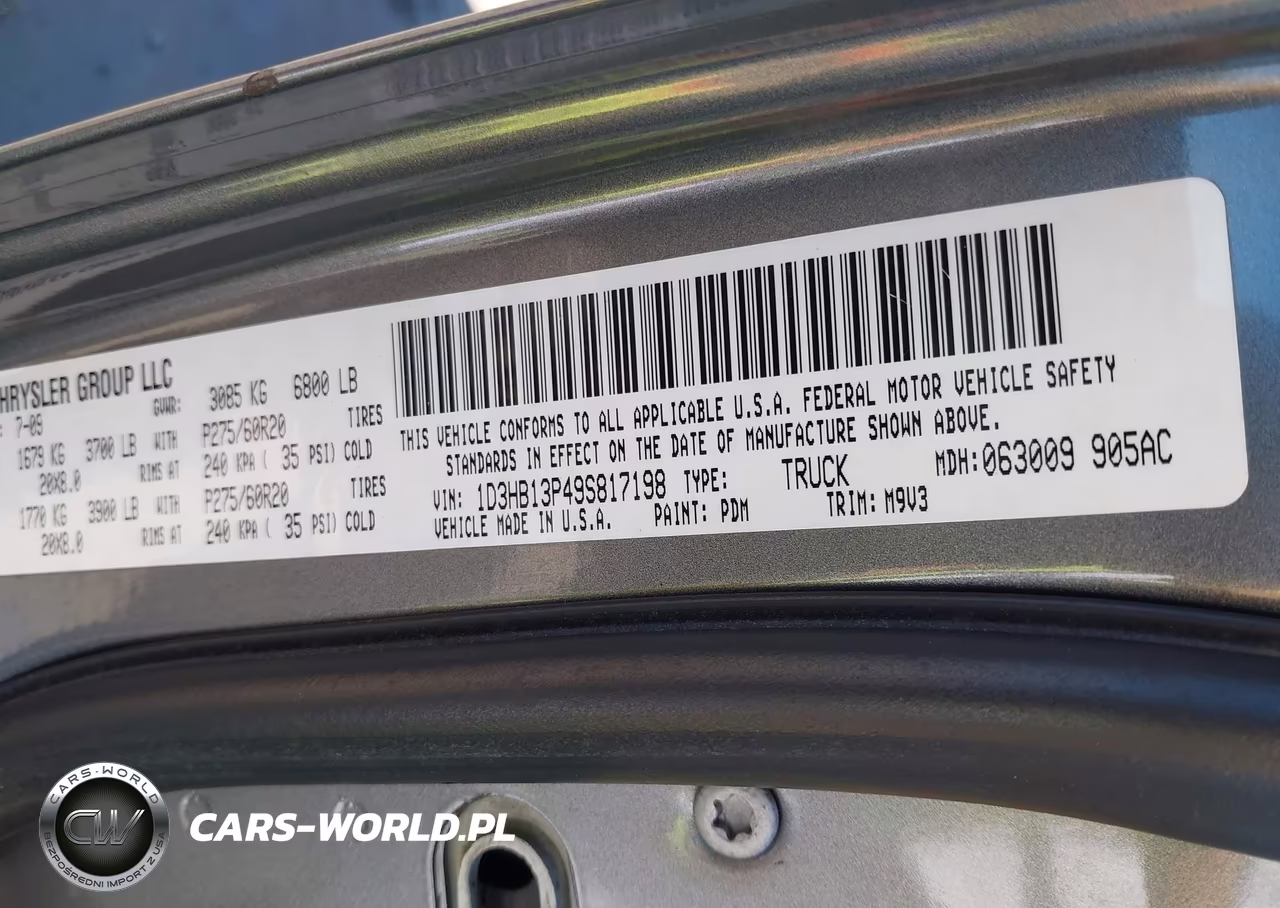 2009 Dodge Ram 1500 Slt-Sport-Trx VIN:1D3HB13P49S817198 - 9