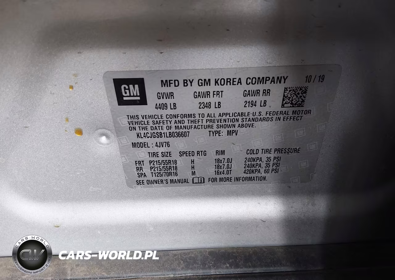 2020 Buick Encore Awd Essence VIN:KL4CJGSB1LB036607 - 9