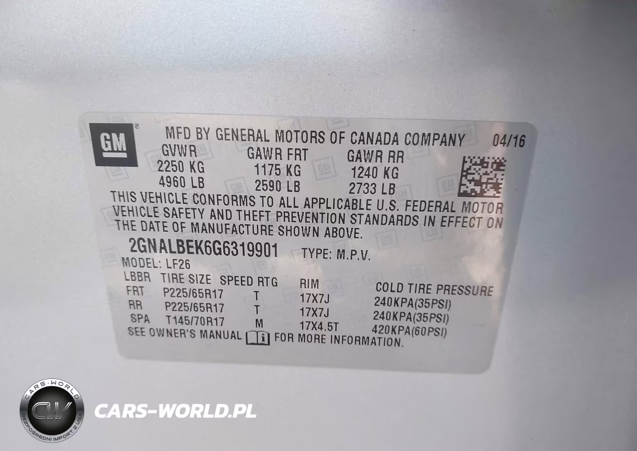 2016 Chevrolet Equinox Ls VIN:2GNALBEK6G6319901 - 9