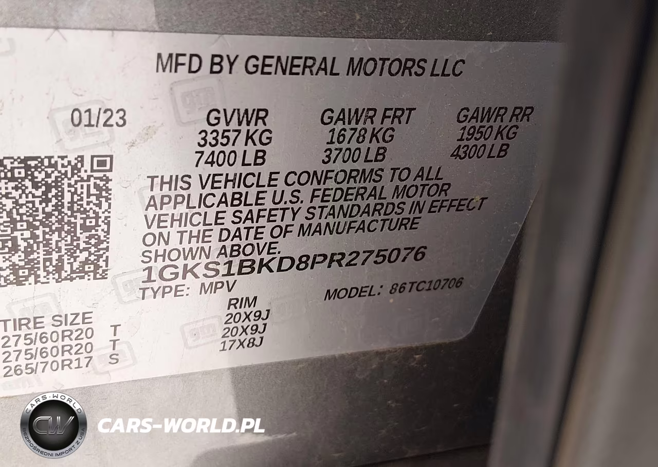 2023 GMC Yukon 2Wd Slt VIN:1GKS1BKD8PR275076 - 9