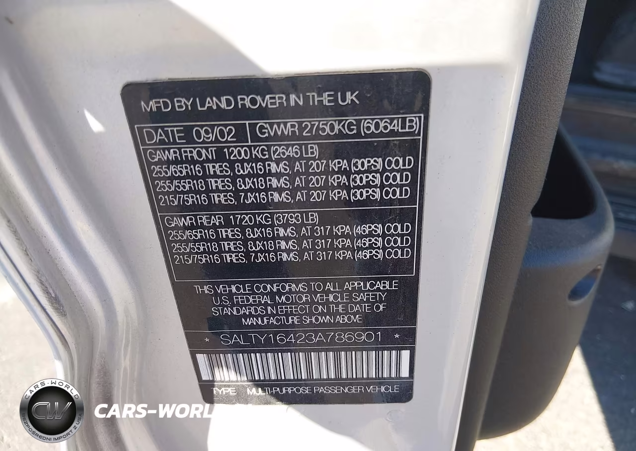 2003 Land Rover Discovery Se VIN:SALTY16423A786901 - 9