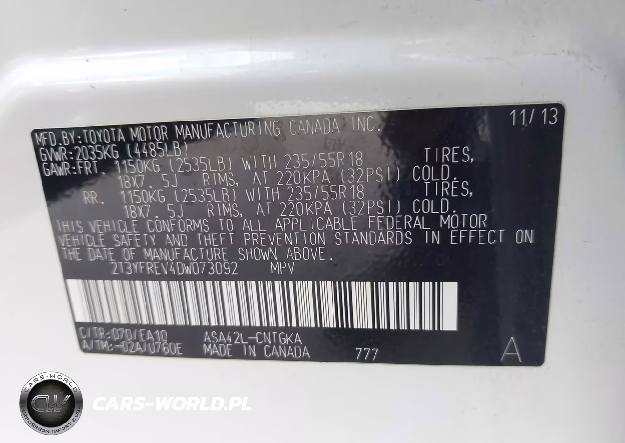 2013 Toyota Rav4 Limited VIN:2T3YFREV4DW073092 - 9