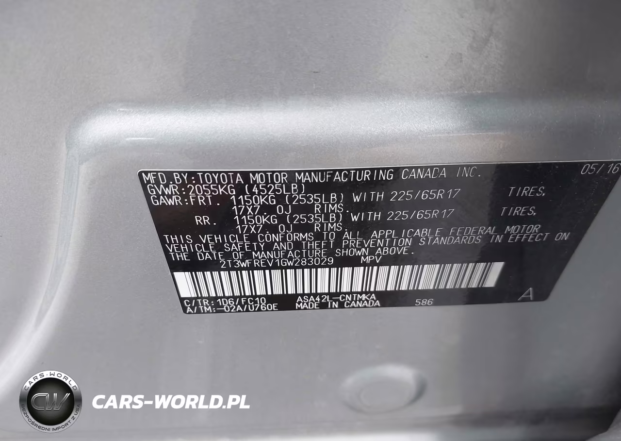 2016 Toyota Rav4 Xle VIN:2T3WFREV1GW283029 - 9