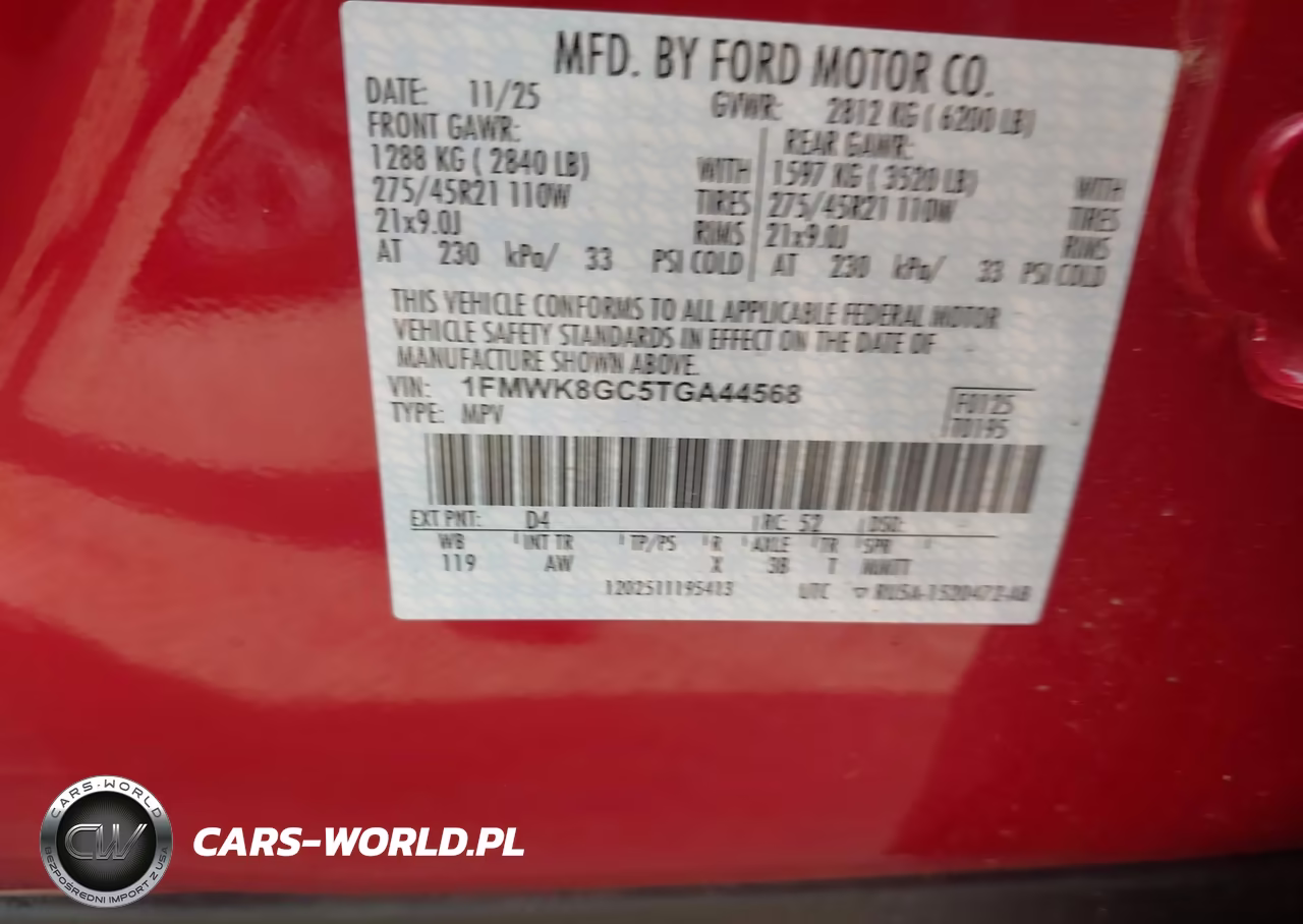 2026 Ford Explorer St VIN:1FMWK8GC5TGA44568 - 9