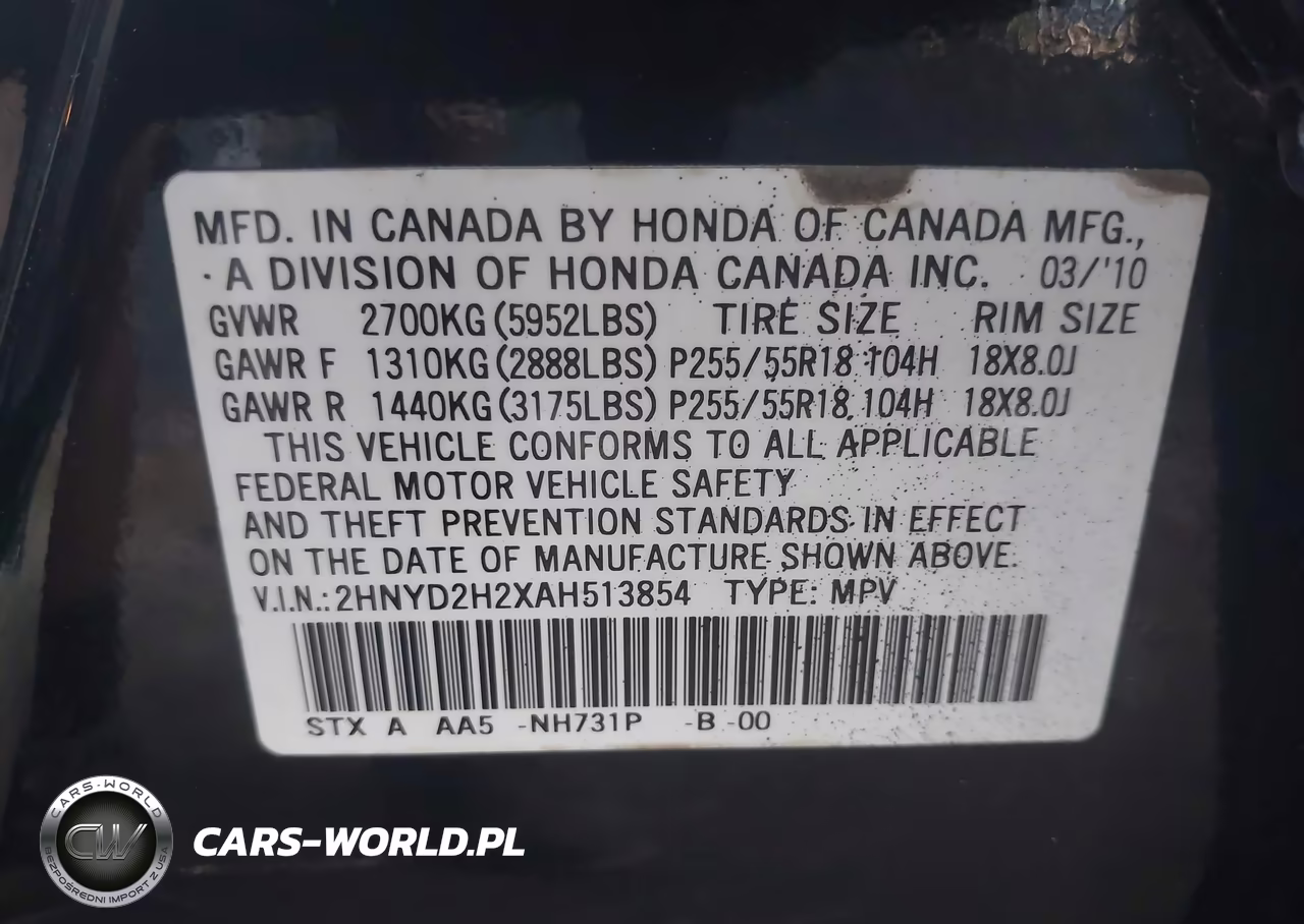 2010 Acura Mdx VIN:2HNYD2H2XAH513854 - 9
