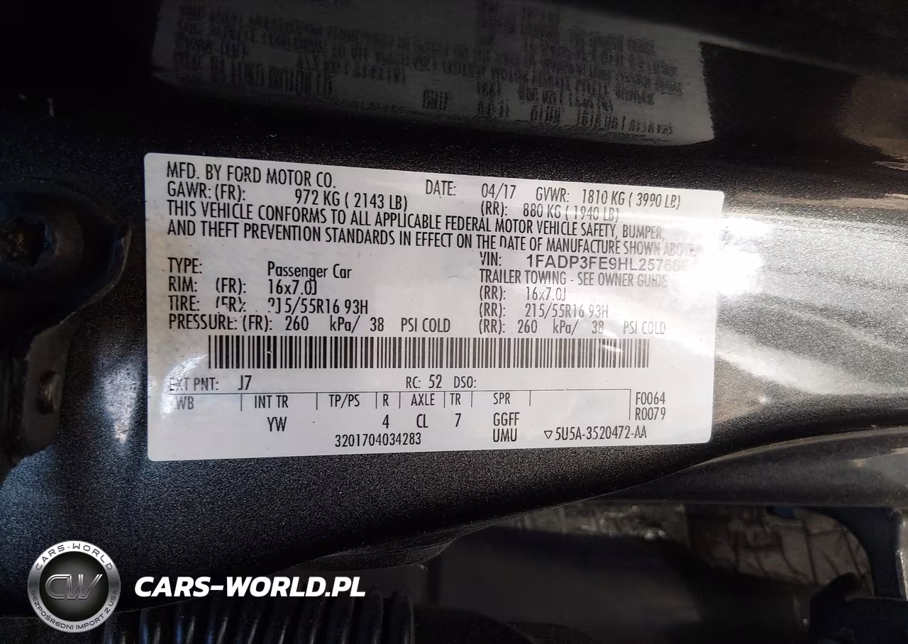 2017 Ford Focus Se VIN:1FADP3FE9HL257689 - 9
