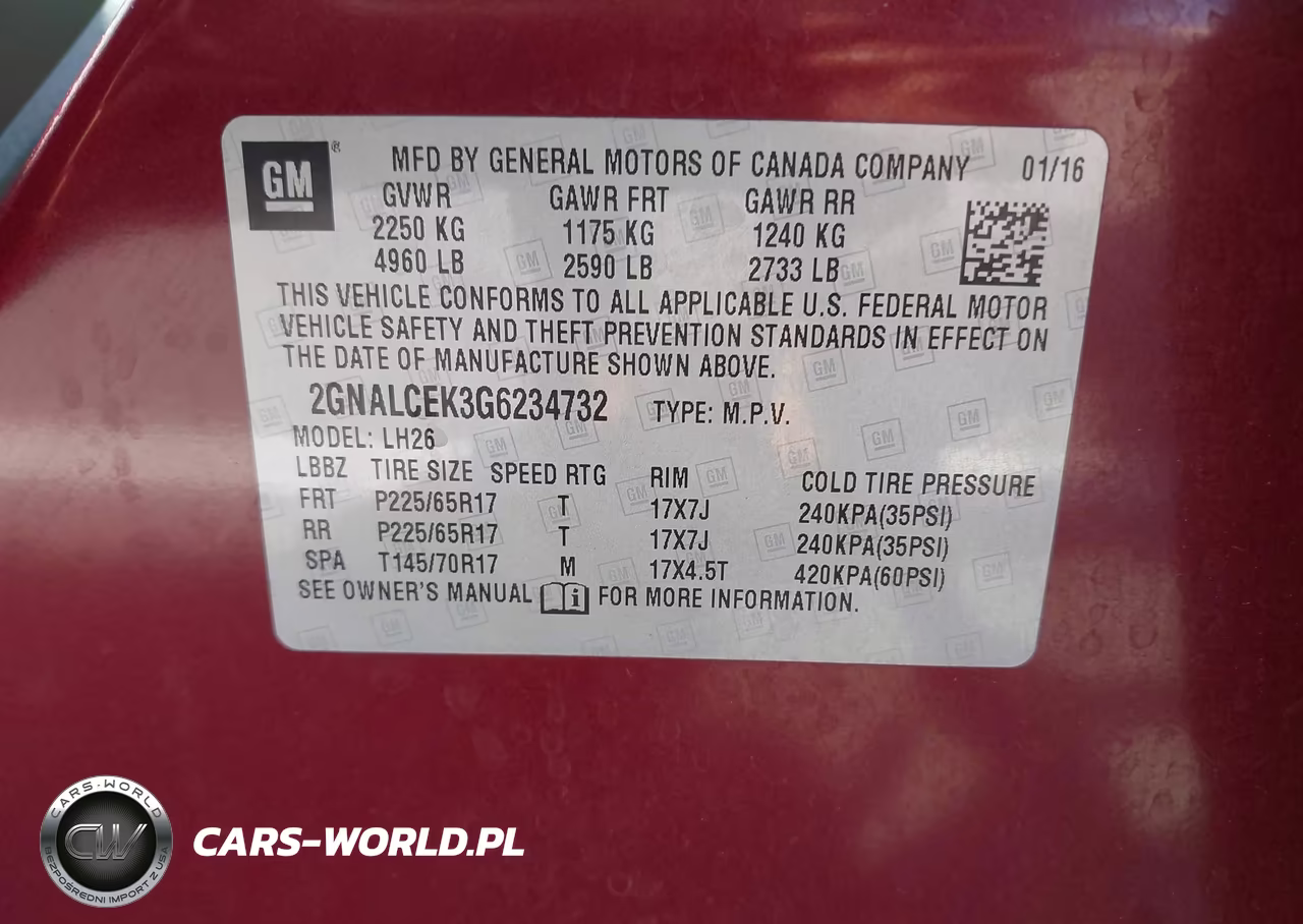 2016 Chevrolet Equinox Lt VIN:2GNALCEK3G6234732 - 8