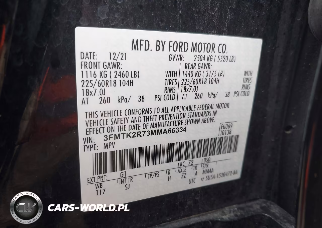 2021 Ford Mustang Mach-E California Route 1 VIN:3FMTK2R73MMA66334 - 9