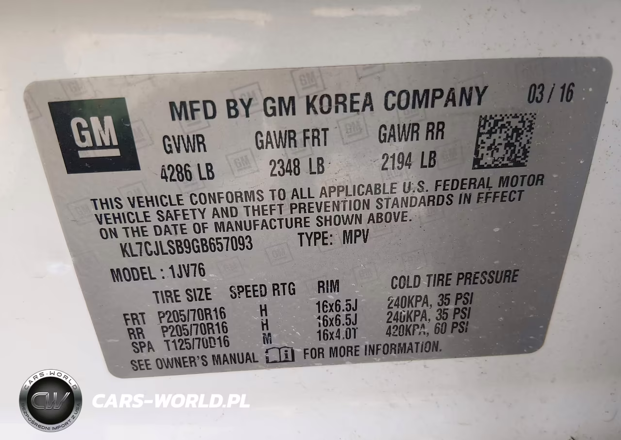 2016 Chevrolet Trax Lt VIN:KL7CJLSB9GB657093 - 9