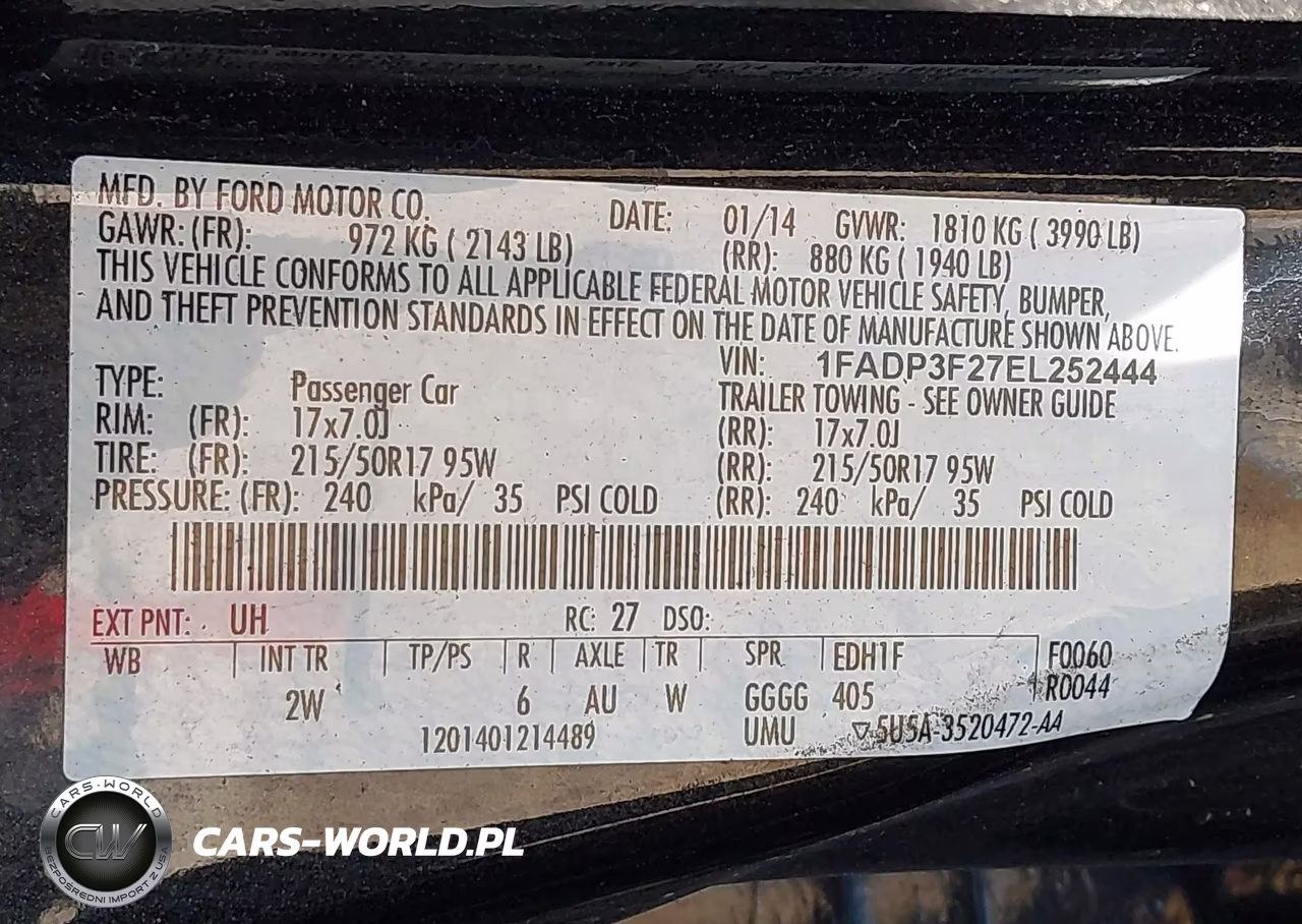 2014 Ford Focus Se VIN:1FADP3F27EL252444 - 9