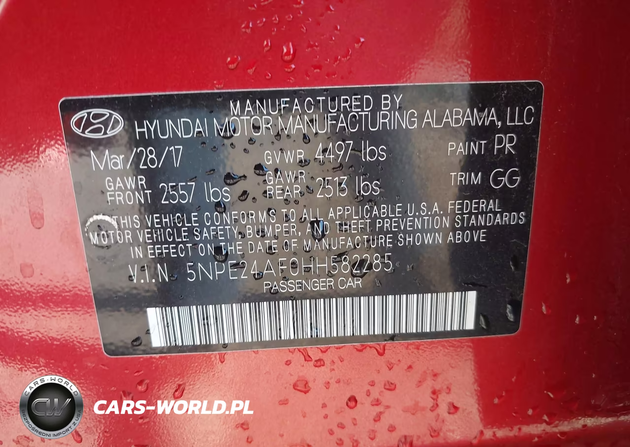 2017 Hyundai Sonata Se VIN:5NPE24AF0HH582285 - 9