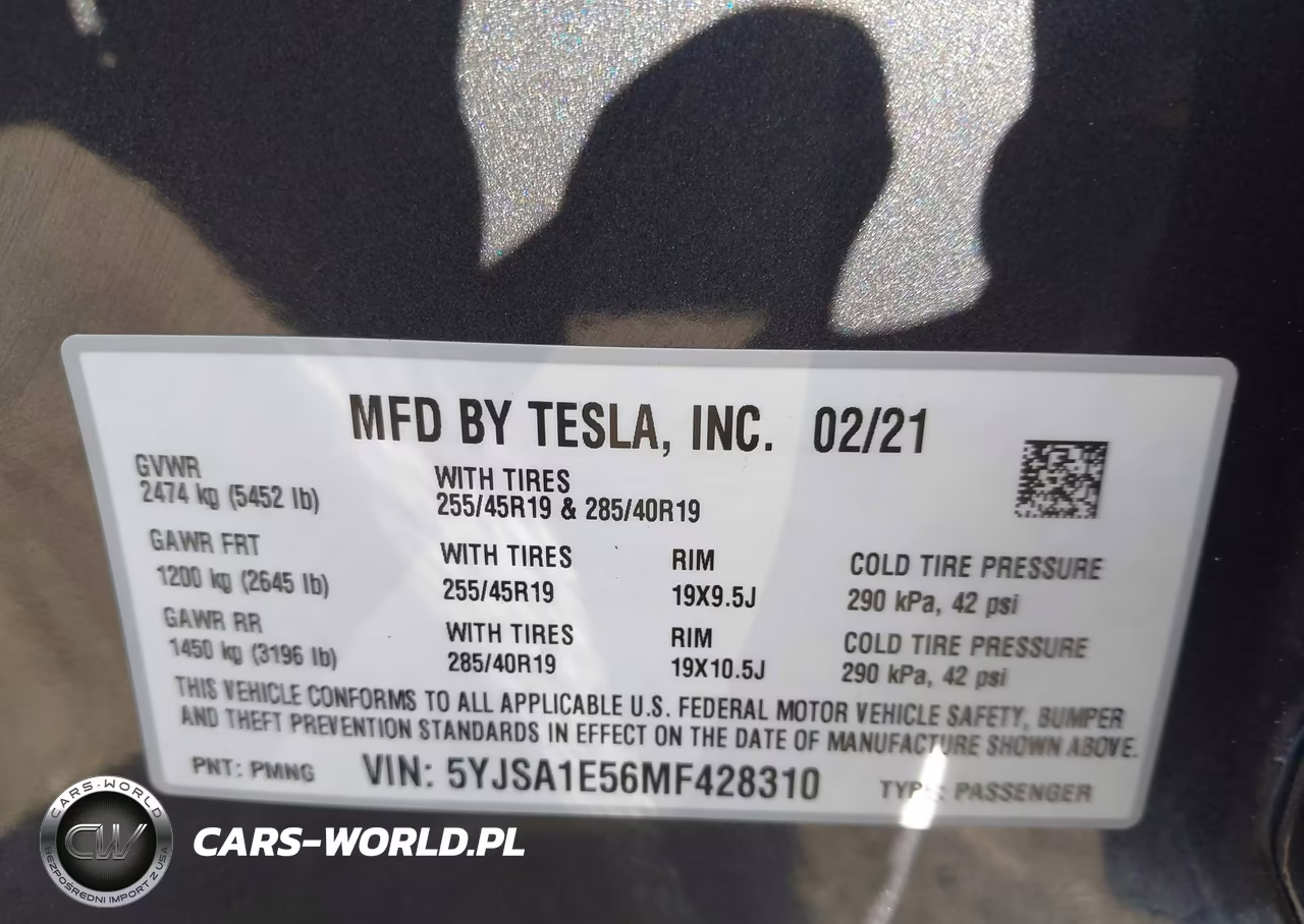 2021 Tesla Model S Long Range Dual Motor All-Wheel Drive VIN:5YJSA1E56MF428310 - 9