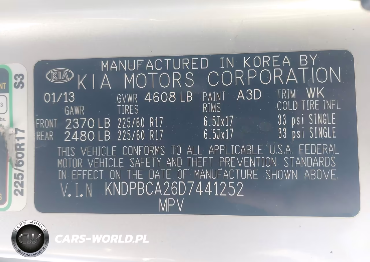 2013 Kia Sportage Lx VIN:KNDPBCA26D7441252 - 9
