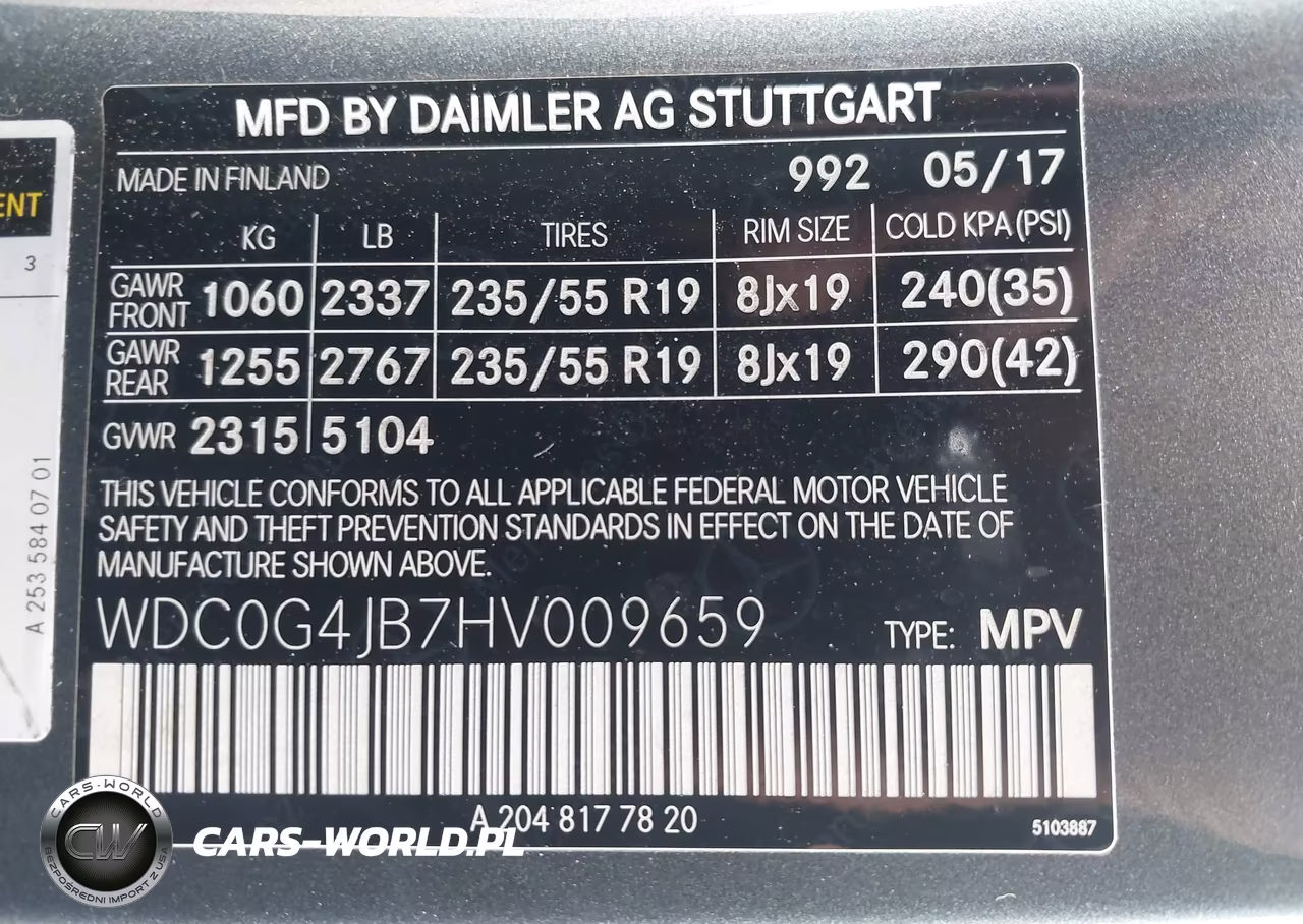 2017 Mercedes-Benz Glc 300 VIN:WDC0G4JB7HV009659 - 9