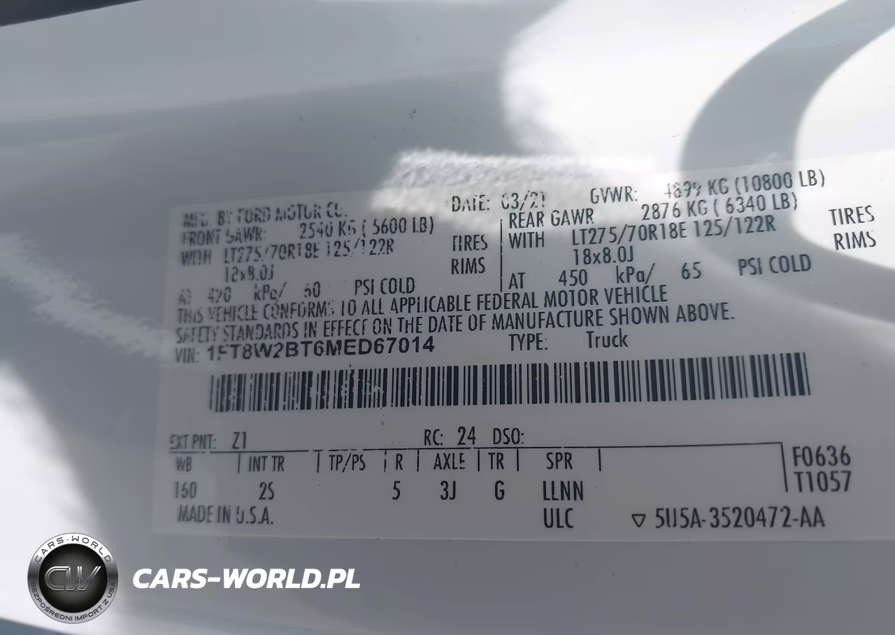 2021 Ford F-250 Xlt VIN:1FT8W2BT6MED67014 - 9