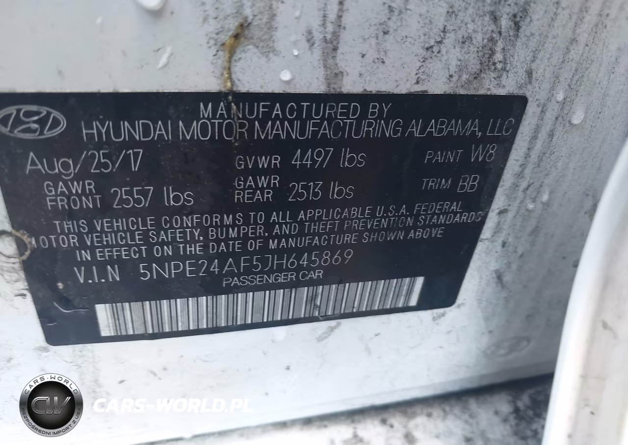 2018 Hyundai Sonata Se VIN:5NPE24AF5JH645869 - 9