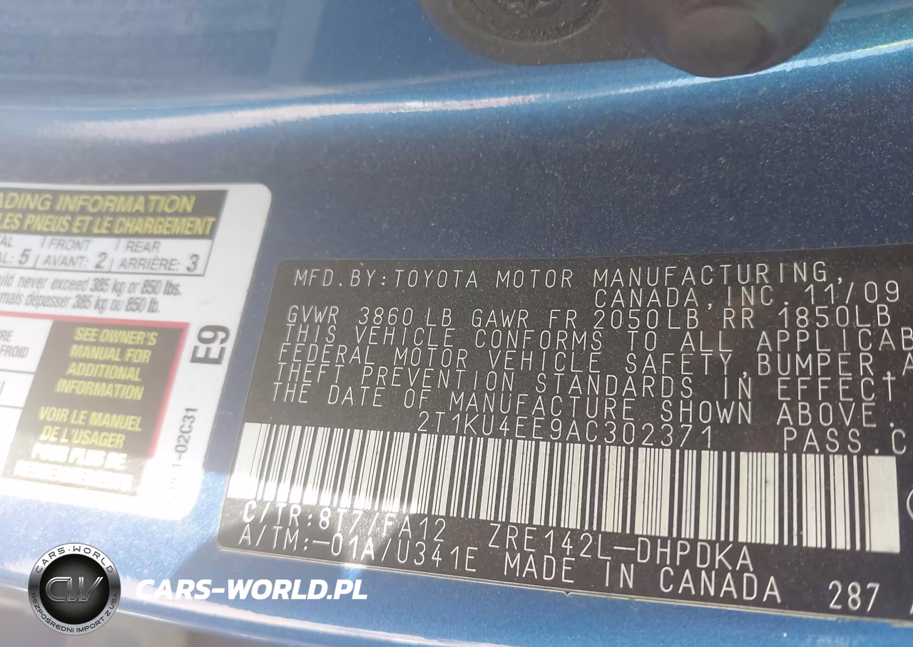 2010 Toyota Matrix VIN:2T1KU4EE9AC302371 - 9