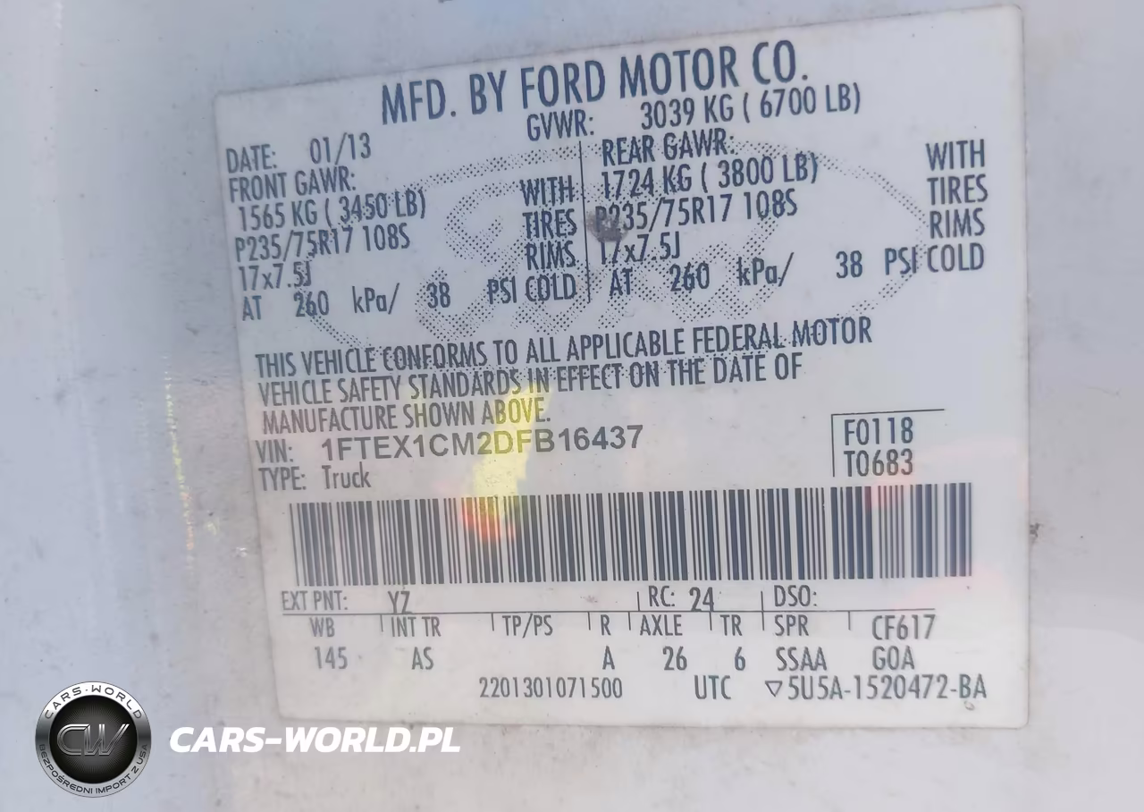2013 Ford F-150 Xl VIN:1FTEX1CM2DFB16437 - 9