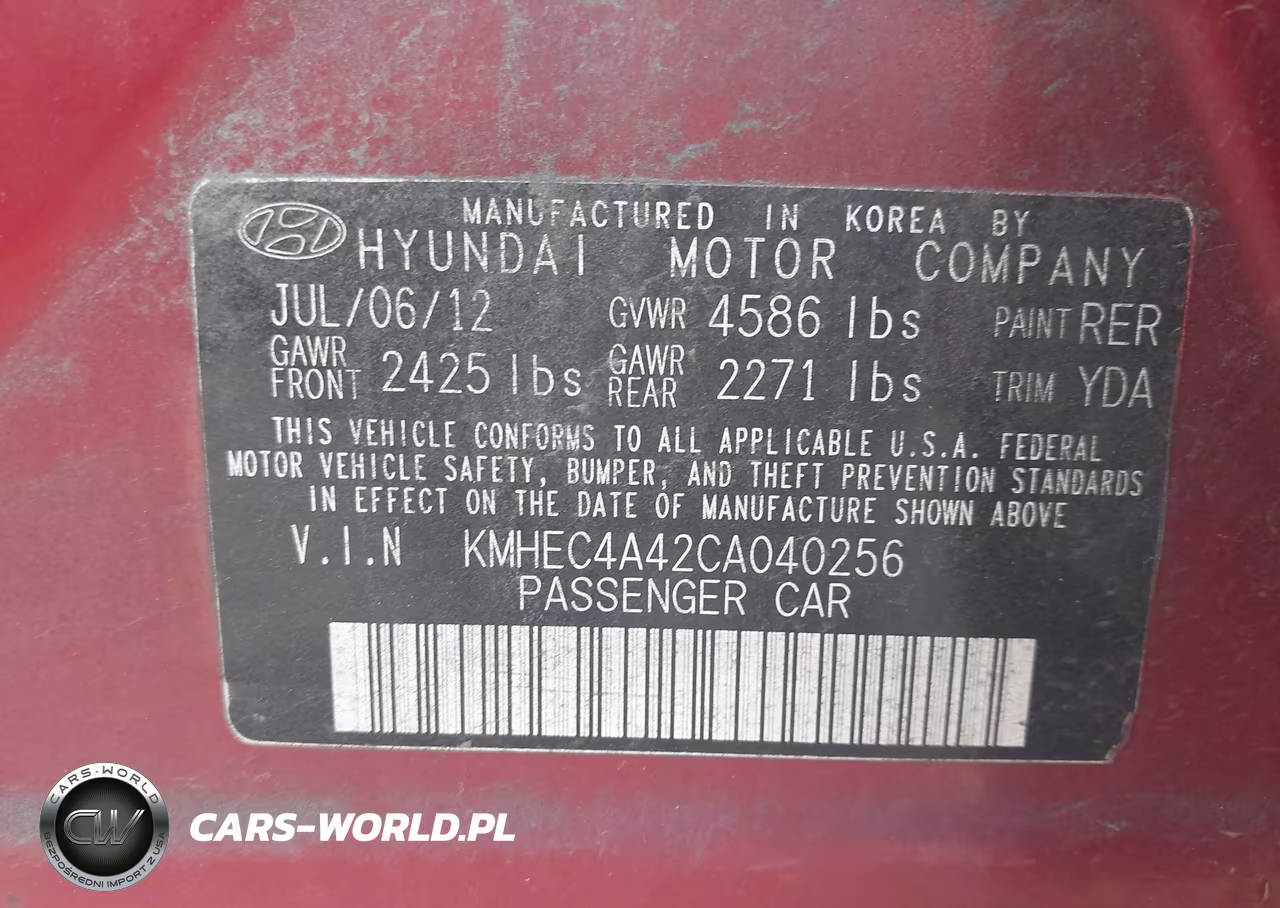 2012 Hyundai Sonata Hybrid VIN:KMHEC4A42CA040256 - 9