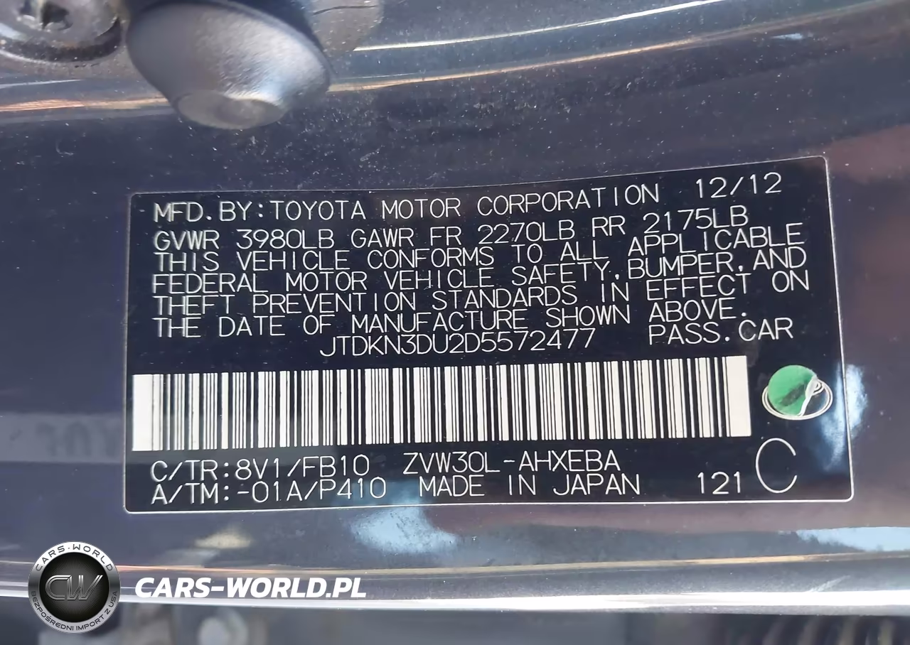 2013 Toyota Prius Three VIN:JTDKN3DU2D5572477 - 9