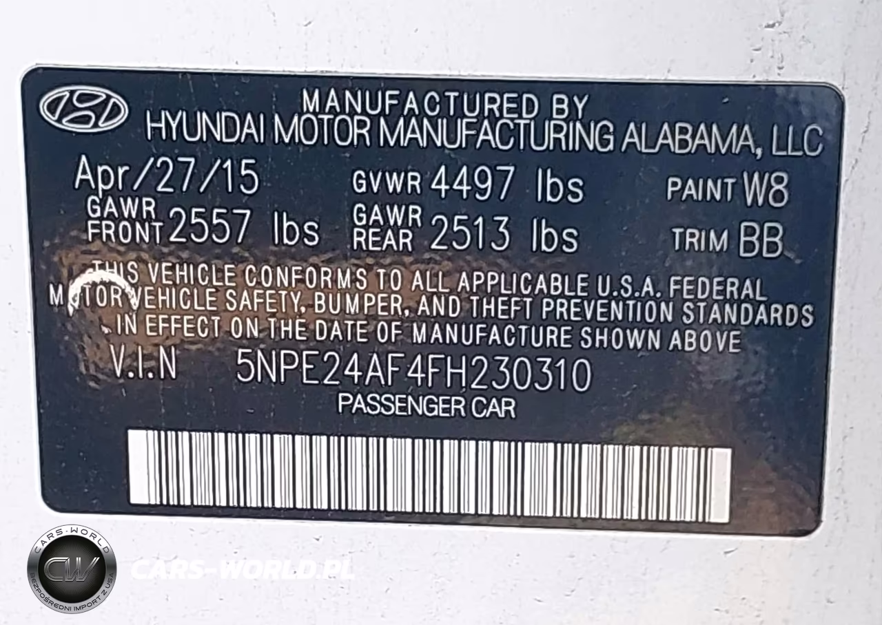 2015 Hyundai Sonata Se VIN:5NPE24AF4FH230310 - 9