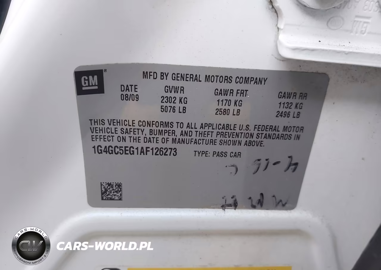 2010 Buick Lacrosse Cxl VIN:1G4GC5EG1AF126273 - 9