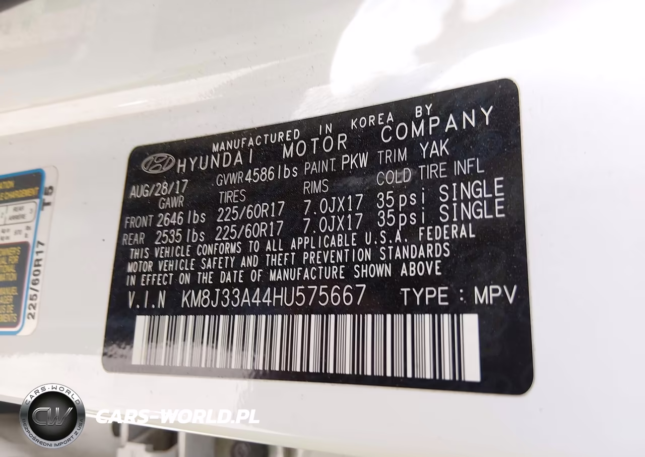 2017 Hyundai Tucson Se VIN:KM8J33A44HU575667 - 9