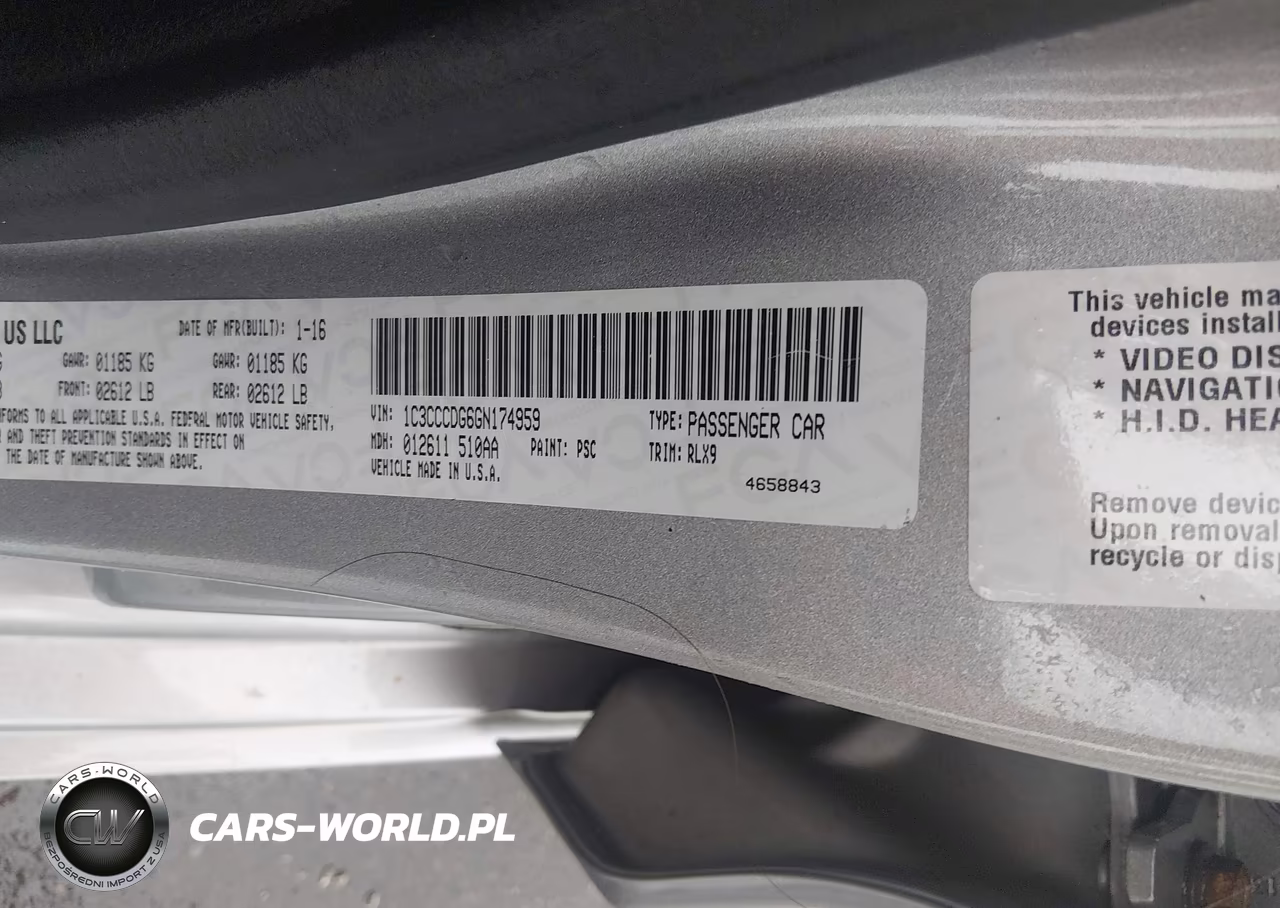 2016 Chrysler 200 S VIN:1C3CCCDG6GN174959 - 9