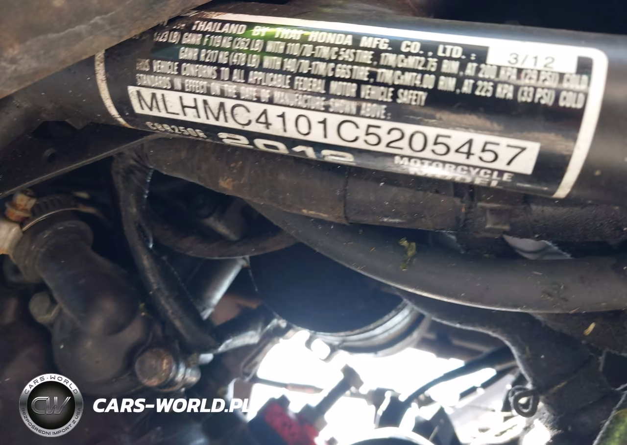 2012 Honda Cbr250 R VIN:MLHMC4101C5205457 - 10