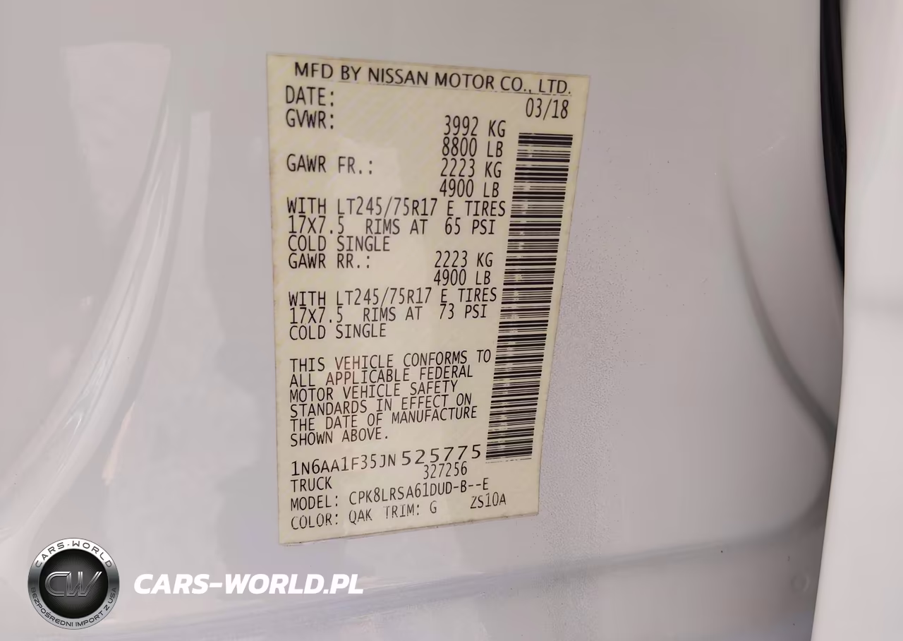 2018 Nissan Titan Xd S Gas VIN:1N6AA1F35JN525775 - 9
