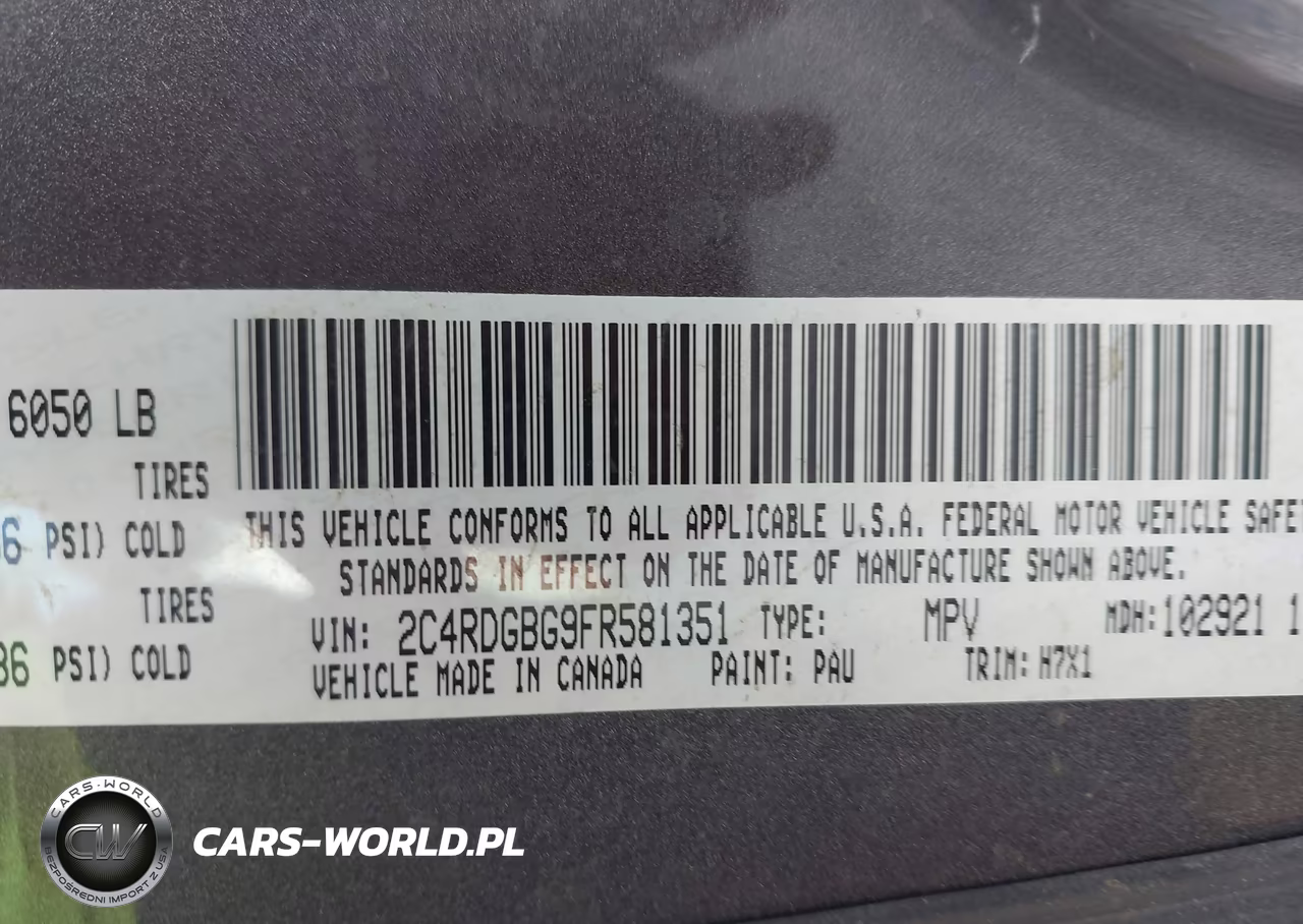 2015 Dodge Grand Caravan Se VIN:2C4RDGBG9FR581351 - 9
