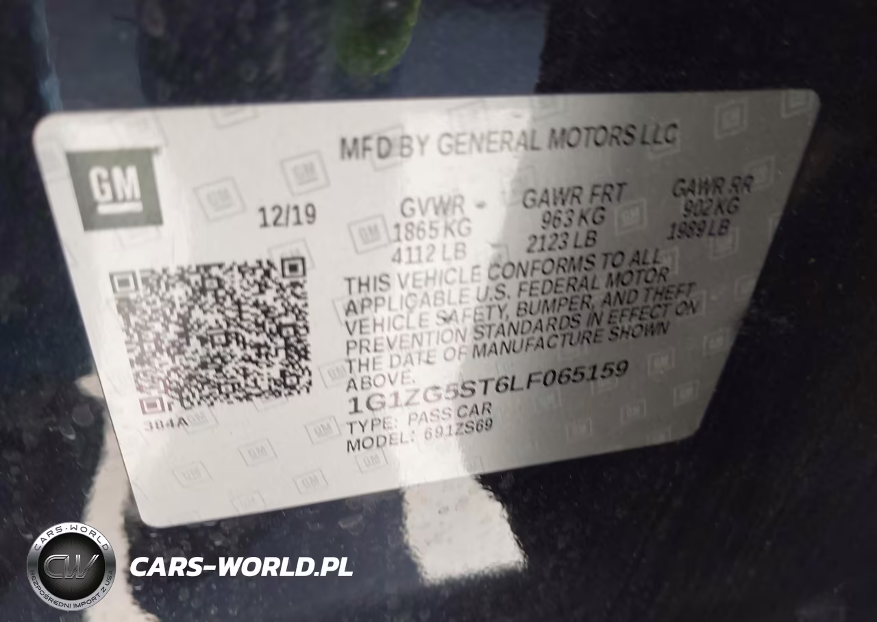 2020 Chevrolet Malibu Fwd Rs VIN:1G1ZG5ST6LF065159 - 9