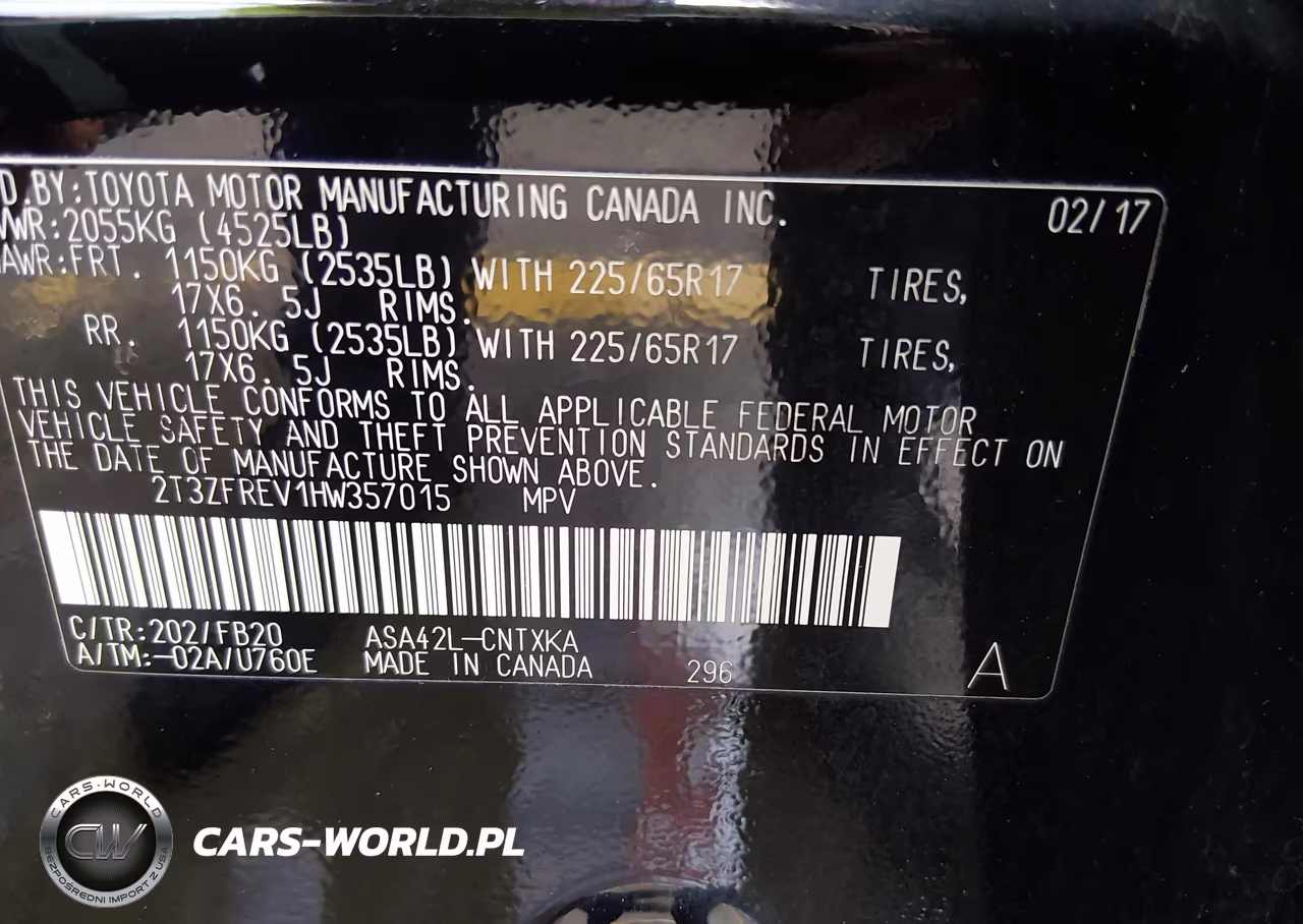 2017 Toyota Rav4 Le VIN:2T3ZFREV1HW357015 - 9
