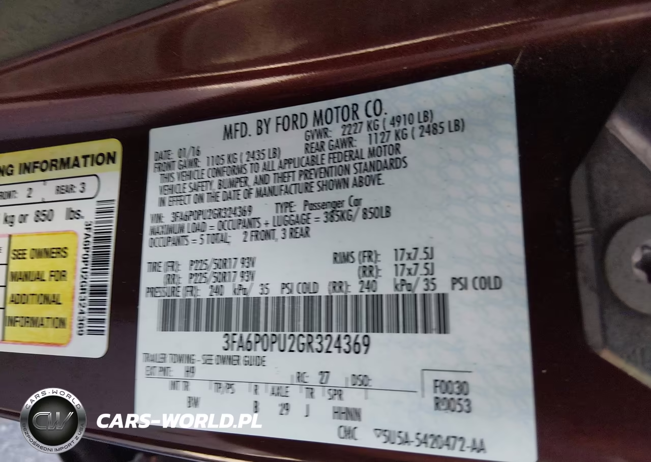 2016 Ford Fusion Energi Se Luxury VIN:3FA6P0PU2GR324369 - 9