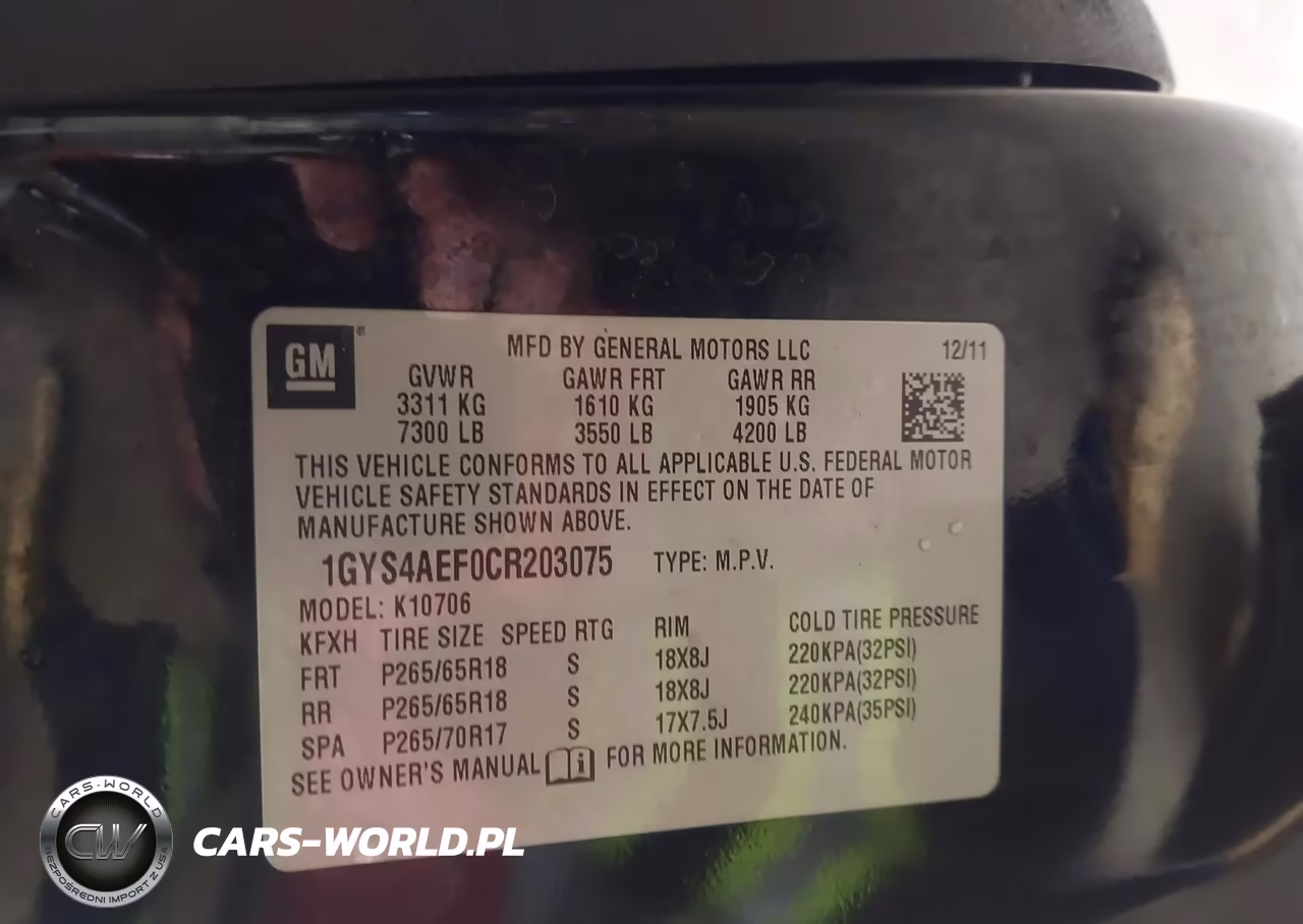 2012 Cadillac Escalade VIN:1GYS4AEF0CR203075 - 9