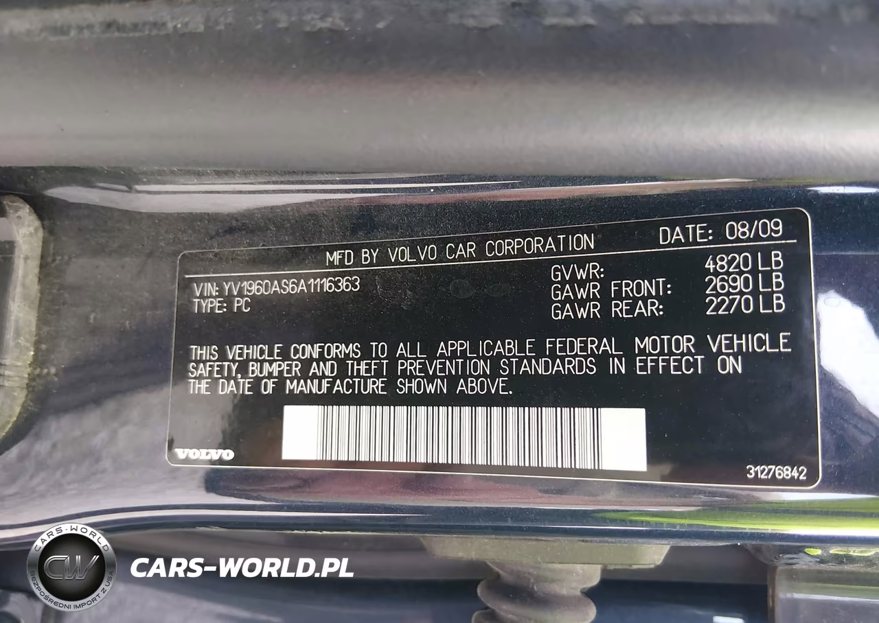 2010 Volvo S80 3.2 VIN:YV1960AS6A1116363 - 9