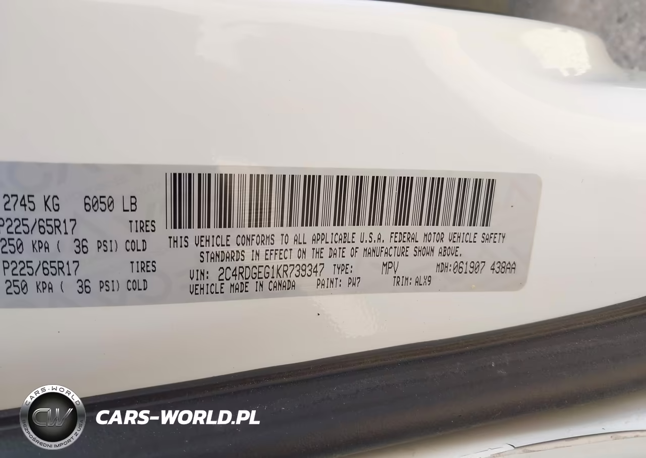 2019 Dodge Grand Caravan Gt VIN:2C4RDGEG1KR739347 - 9